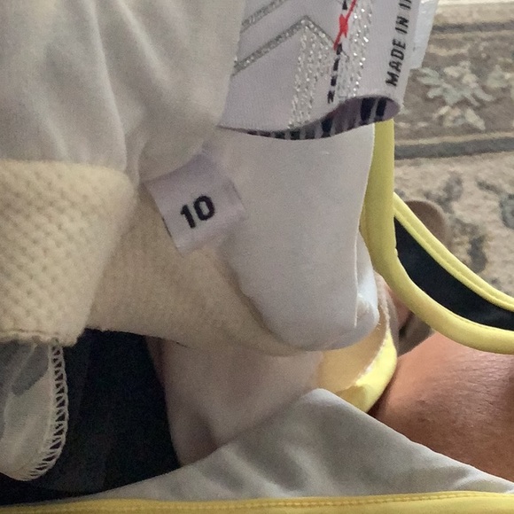 ZEROXPOSUR tankini top yellow black size 10 stretchy built in bra Box 500 - Picture 7 of 8